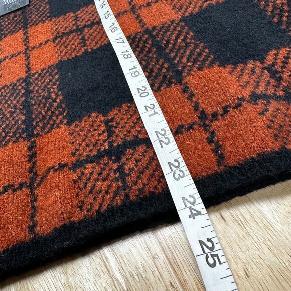 Rails NWT Colleen Rust Black Plaid Sweater V-Neck Size S Drop Shoulder Boxy - Picture 12 of 12